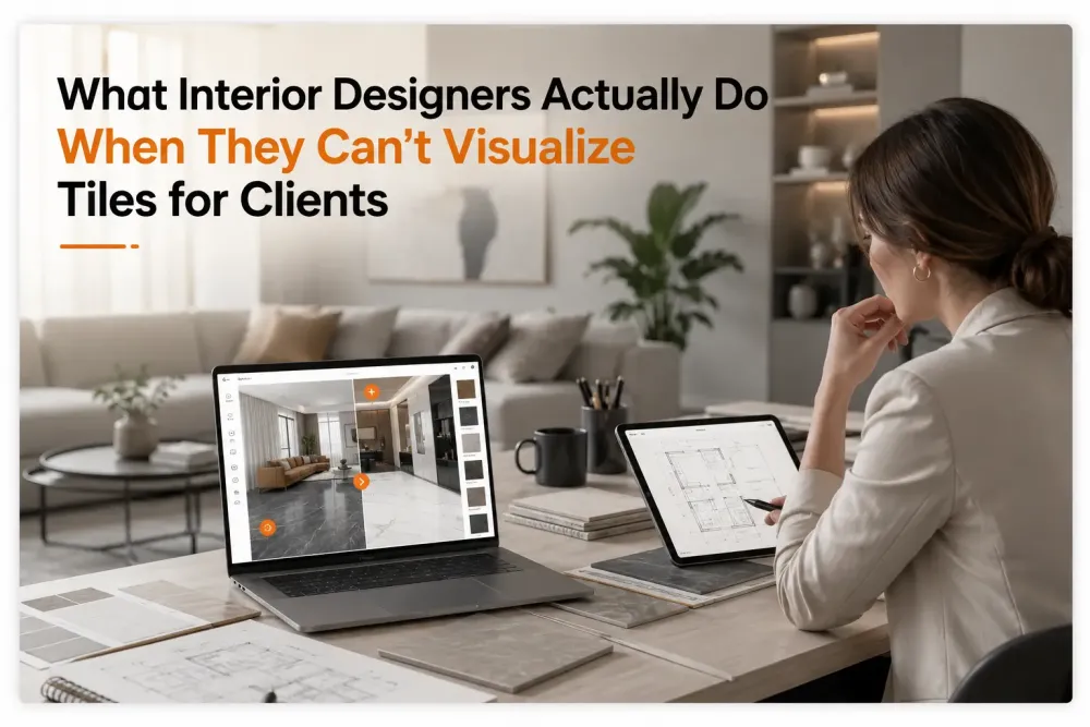 Lo que realmente hacen los diseñadores de interiores cuando no pueden visualizar los azulejos para los clientes