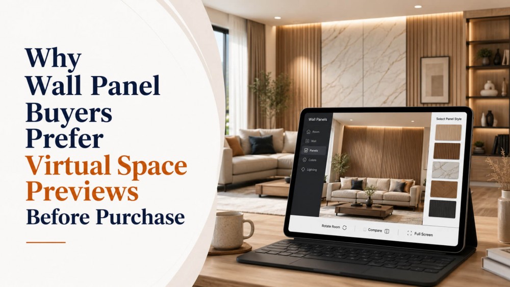 Por qué los compradores de paneles de pared prefieren vistas previas del espacio virtual antes de comprar