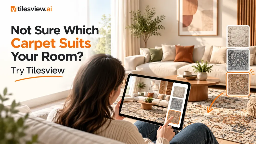 ¿No estás seguro de qué alfombra se adapta a tu habitación? Prueba Tilesview